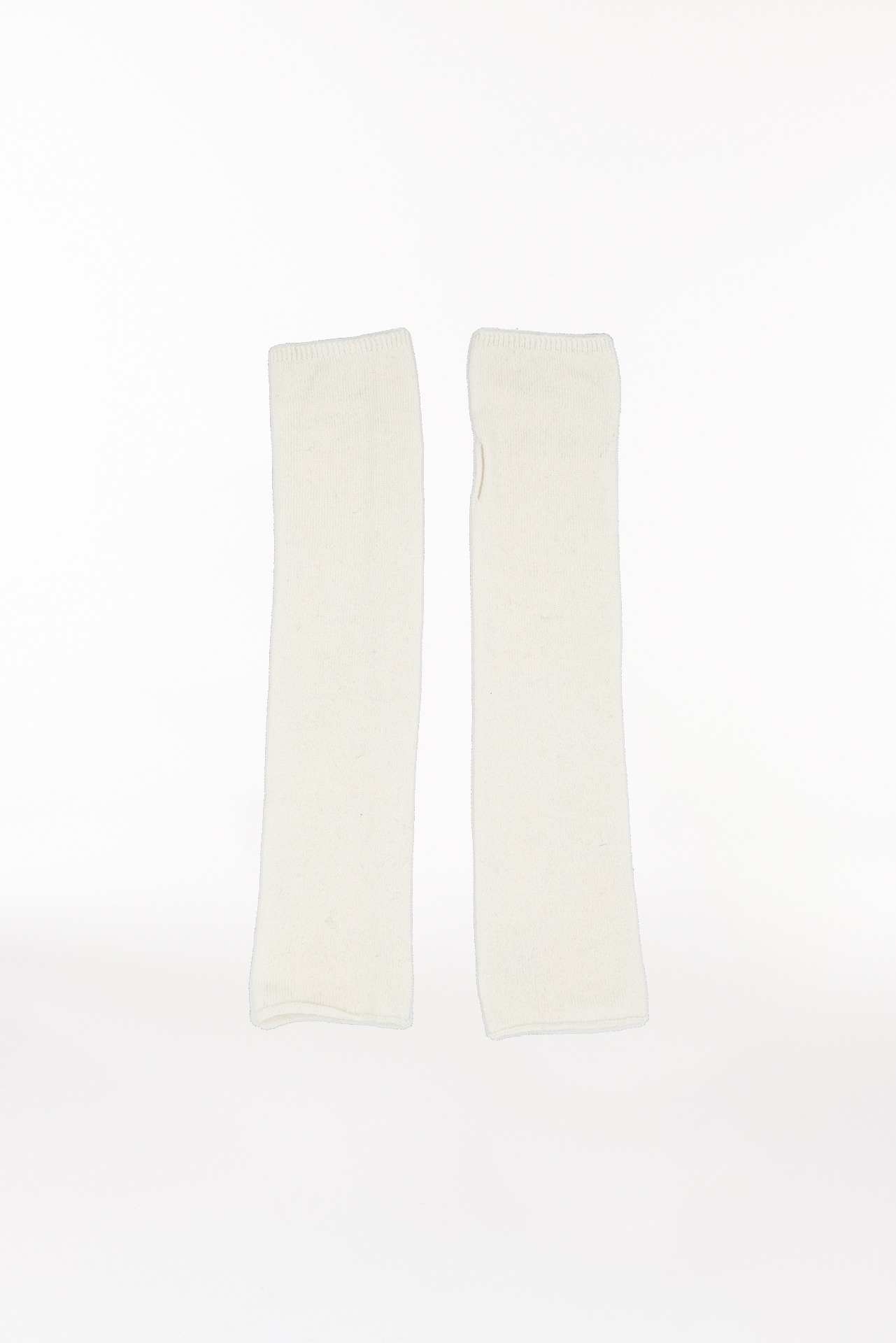 Cashmere Arm Warmers Fine Knit Off-White