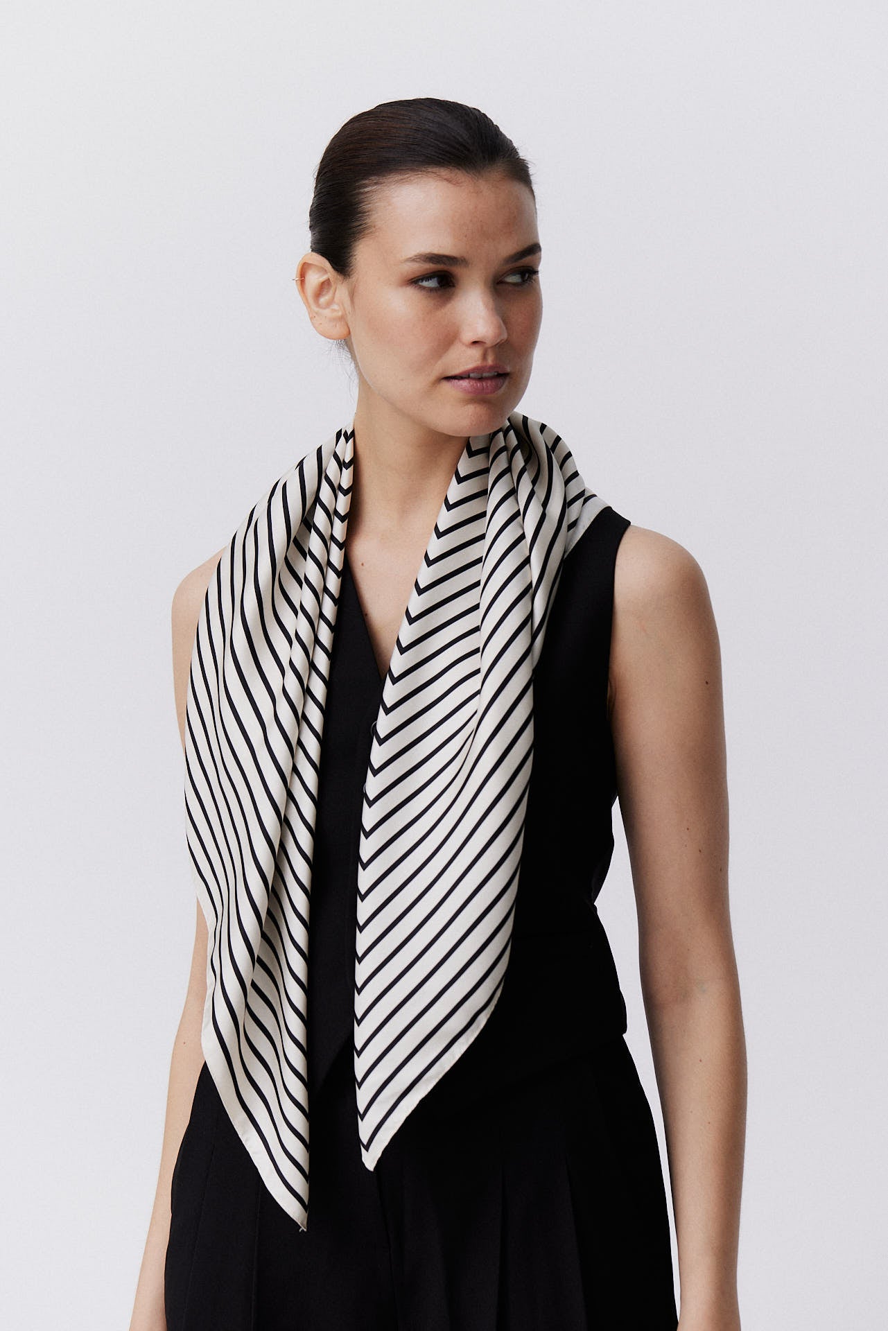 Silk Scarf Squares 90 Off-White