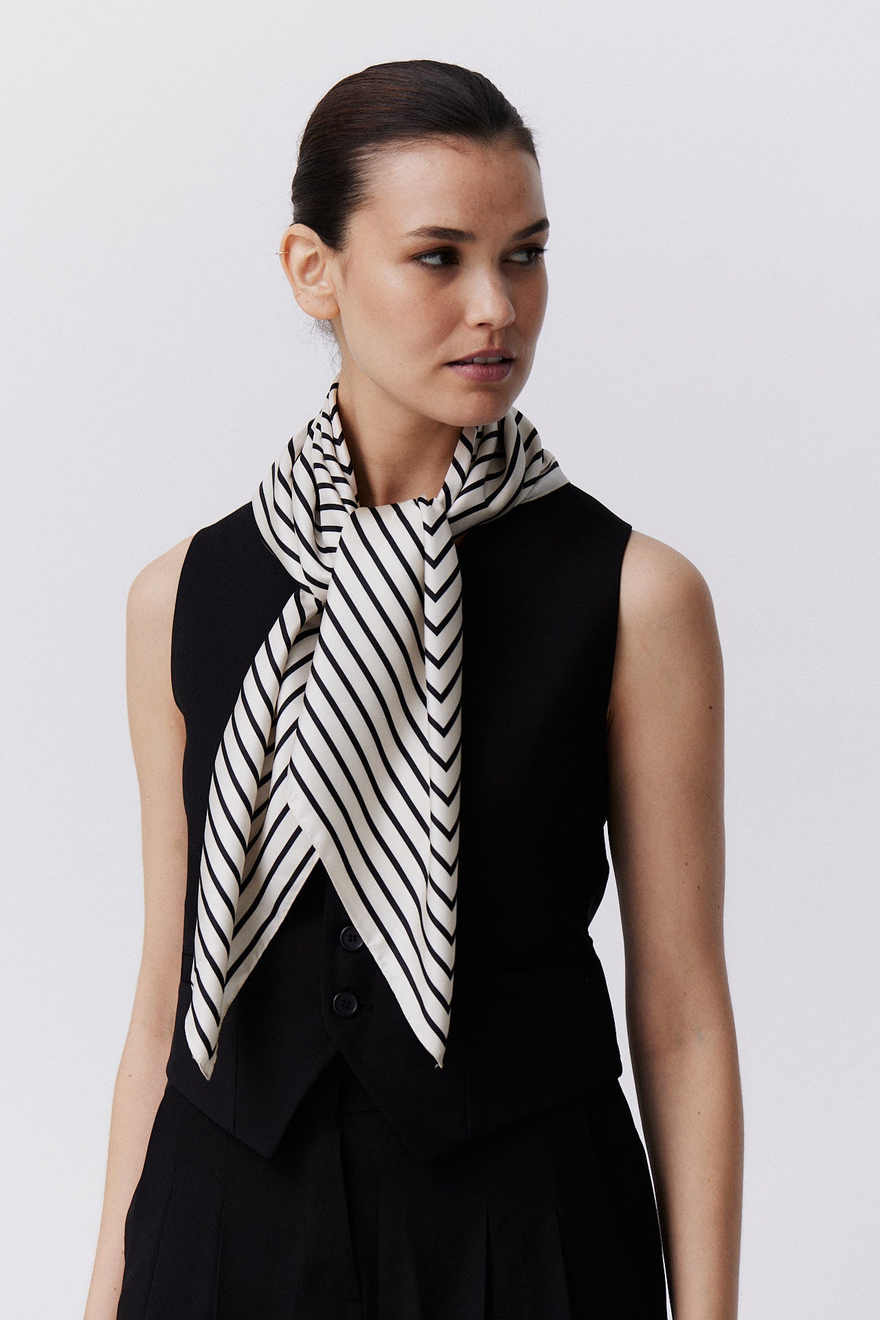 Silk Scarf Squares 90 Off-White